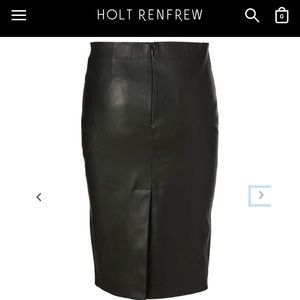 Saks 5th Avenue Leather Skirt Size XS